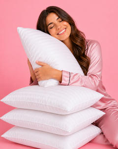 PACK 4 ALMOHADAS ERGONÓMICAS SANITIZED: Almohadas con protección contra ácaros, hongos y bacterias, fibras siliconadas de alta resiliencia y tejido transpirable para dormir con más frescura, soporte y comodidad.