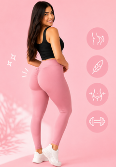 Paga 1 lleva 3 LEGGINS PUSH UP DE ALTO AJUSTE: Leggins cómodos y ligeros con efecto push up, tela de 150g y ajuste favorecedor para realzar la silueta, ideales para uso diario, gym y outfits casuales.