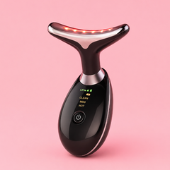 MASAJEADOR FACIAL INFRARROJO RECARGABLE: Tecnología de luz e iones para suavizar la apariencia de arrugas y cuidar tu piel desde casa.