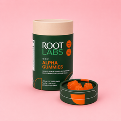 ROOT LABS ALPHA GUMMIES SUPLEMENTO EN GOMITAS: Gomitas prácticas y deliciosas que apoyan tu energía, vitalidad y bienestar diario, ideales para complementar tu rutina sin cápsulas ni bebidas complicadas.